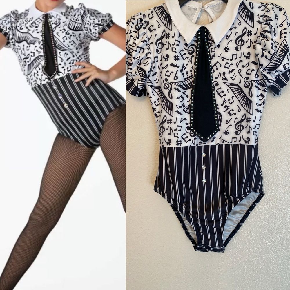 Glamour solo dance costume MUSIC IS IN MY SOUL
GCR-099 note leotard SA adult